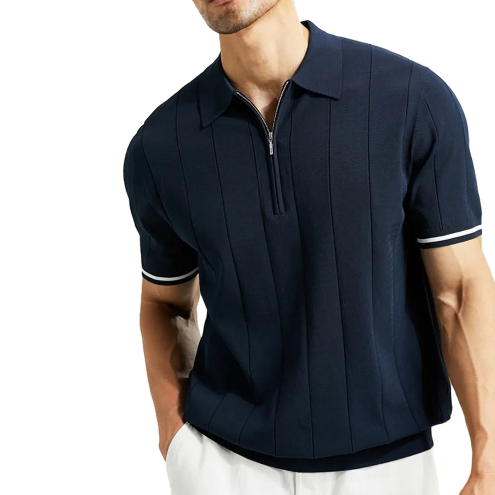 LUCAS - CLASSIC TEXTURED STRIPED POLO