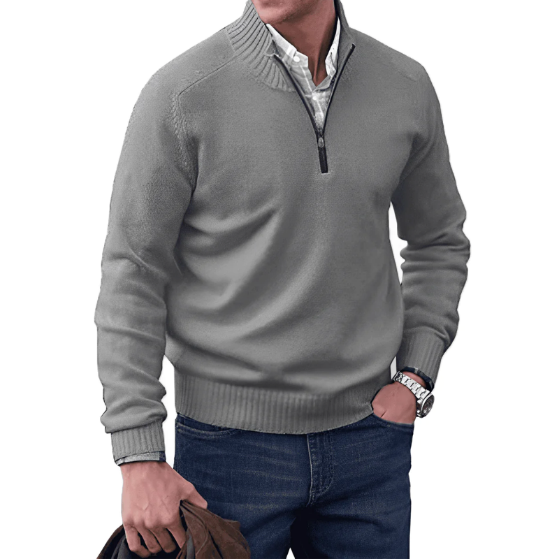 ALBIE - ELEGANT SWEATER WITH ZIPPER