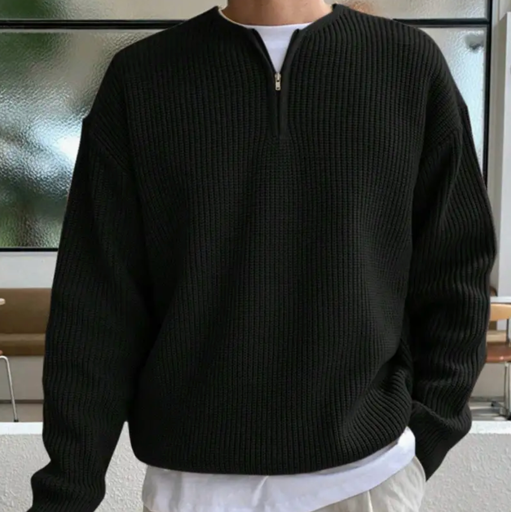 ANGELO - KNITTED QUARTER-ZIP