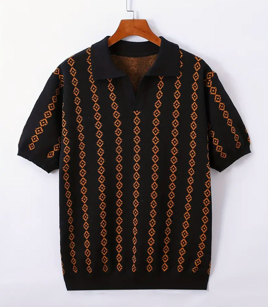 MATTIA - PATTERN KNIT POLO