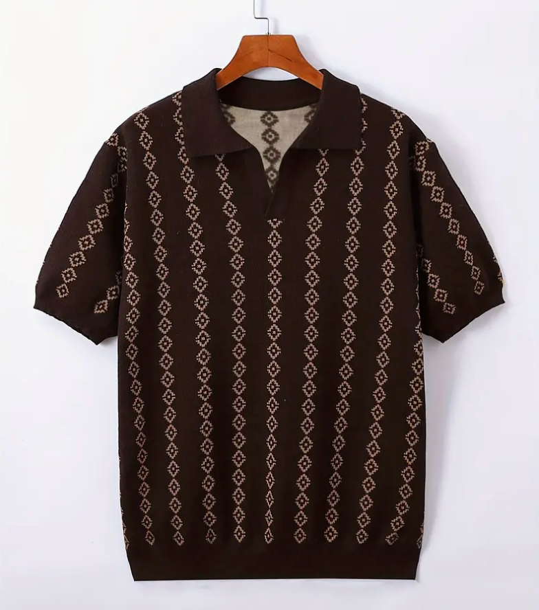 MATTIA - PATTERN KNIT POLO