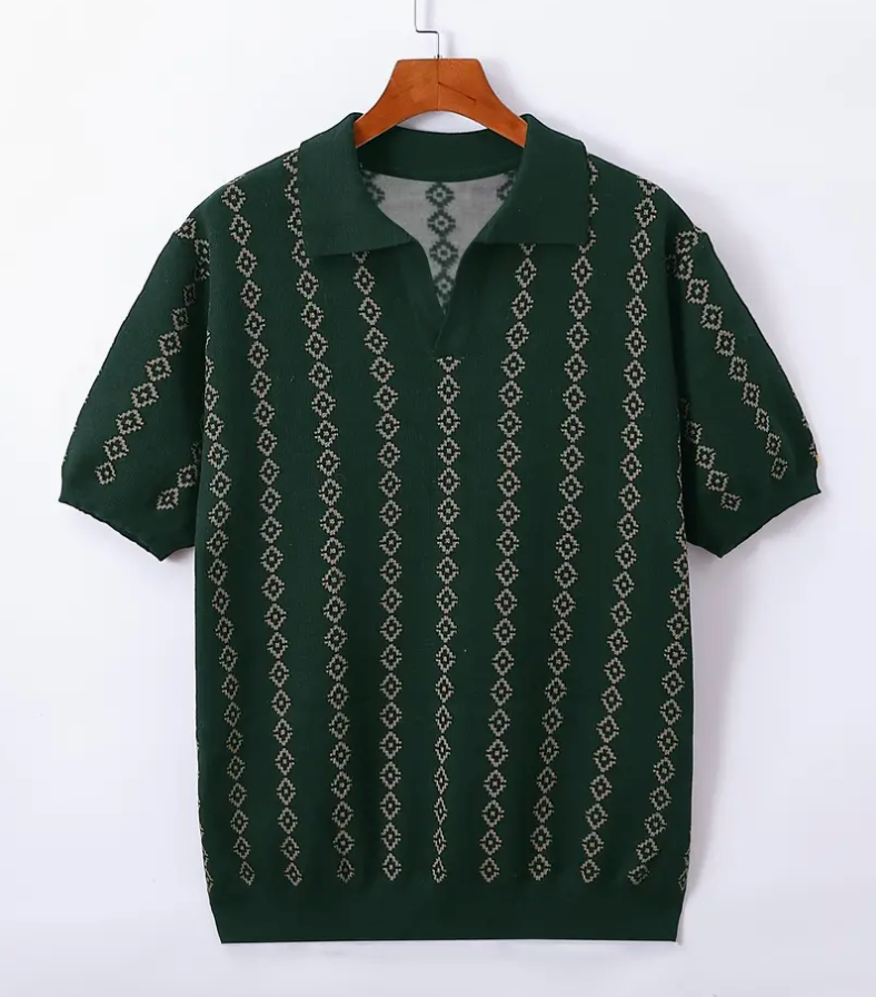 MATTIA - PATTERN KNIT POLO