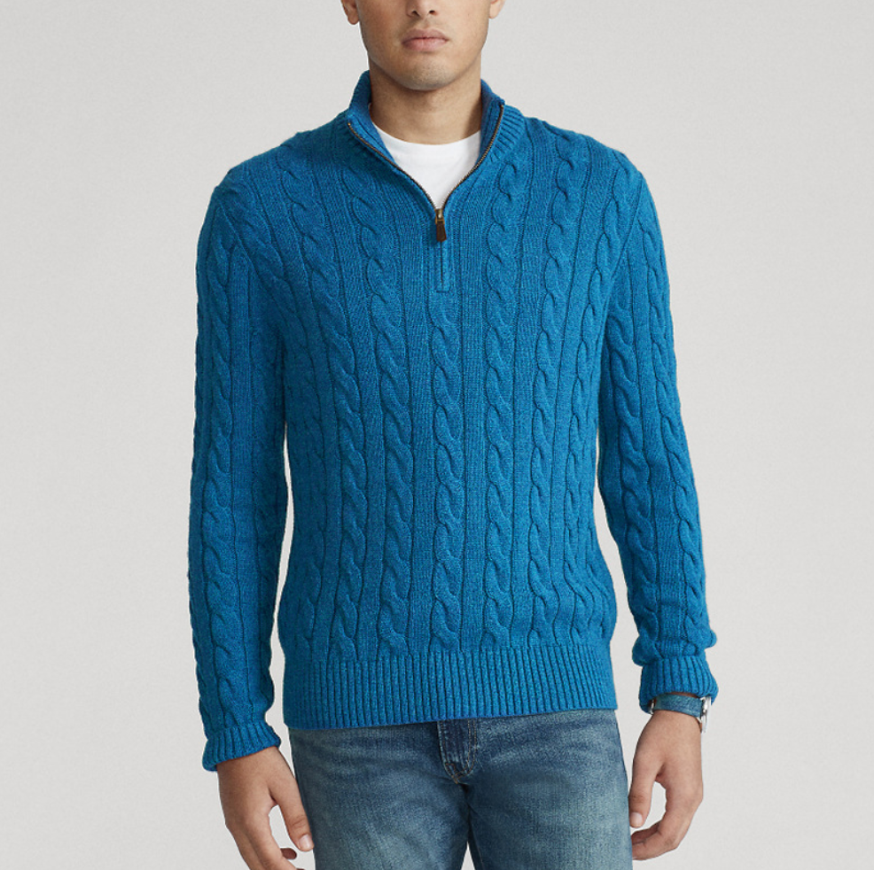 CLAUDIO - CABLE KNIT QUARTER-ZIP