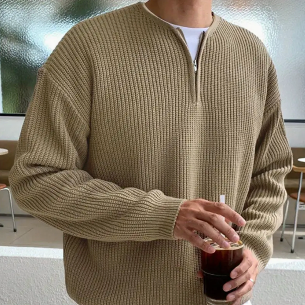 ANGELO - KNITTED QUARTER-ZIP