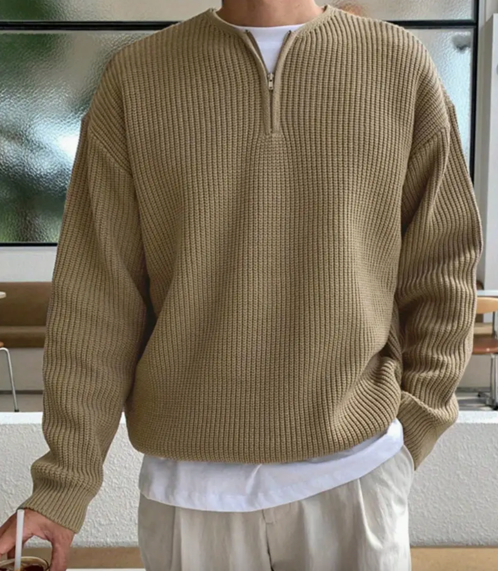 ANGELO - KNITTED QUARTER-ZIP