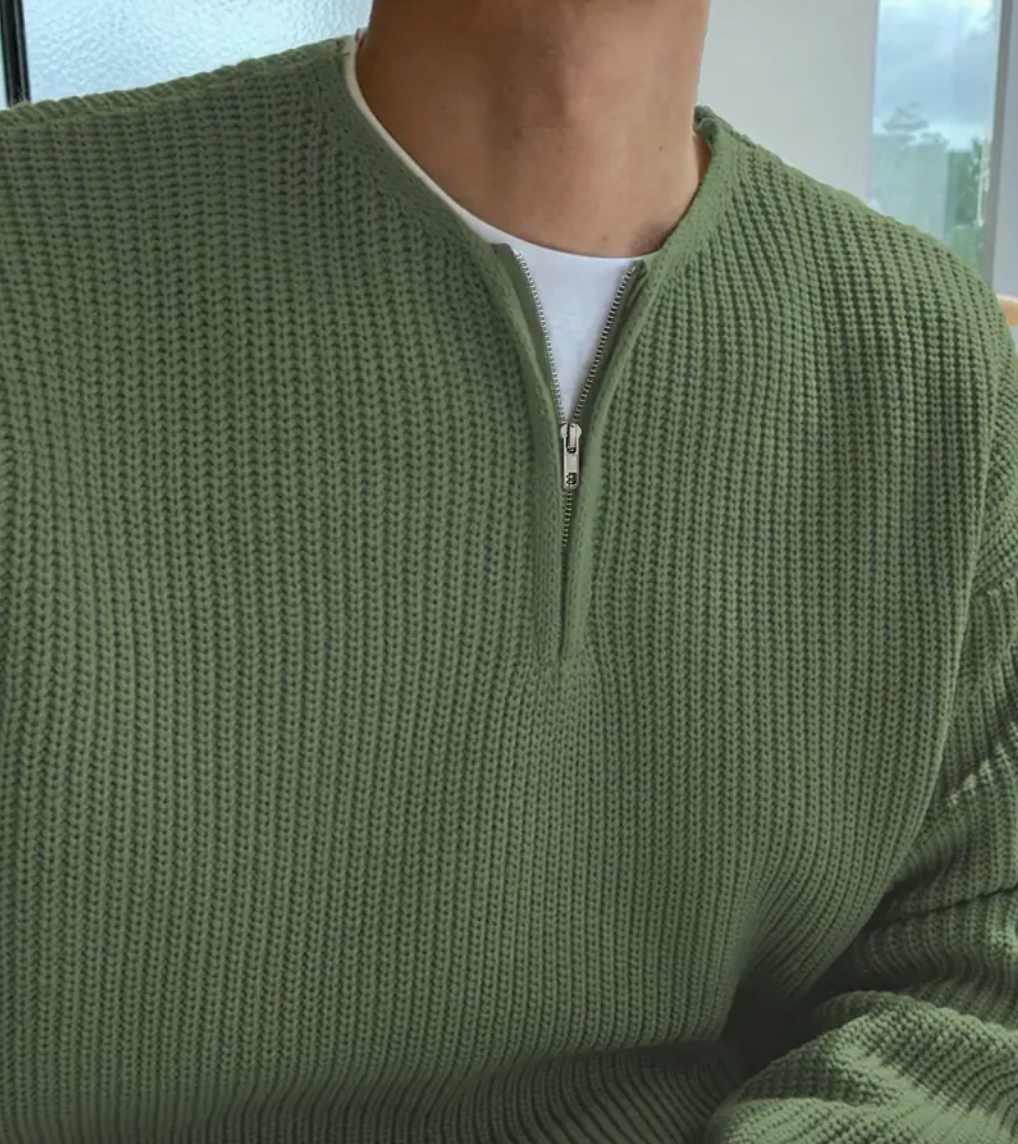 ANGELO - KNITTED QUARTER-ZIP