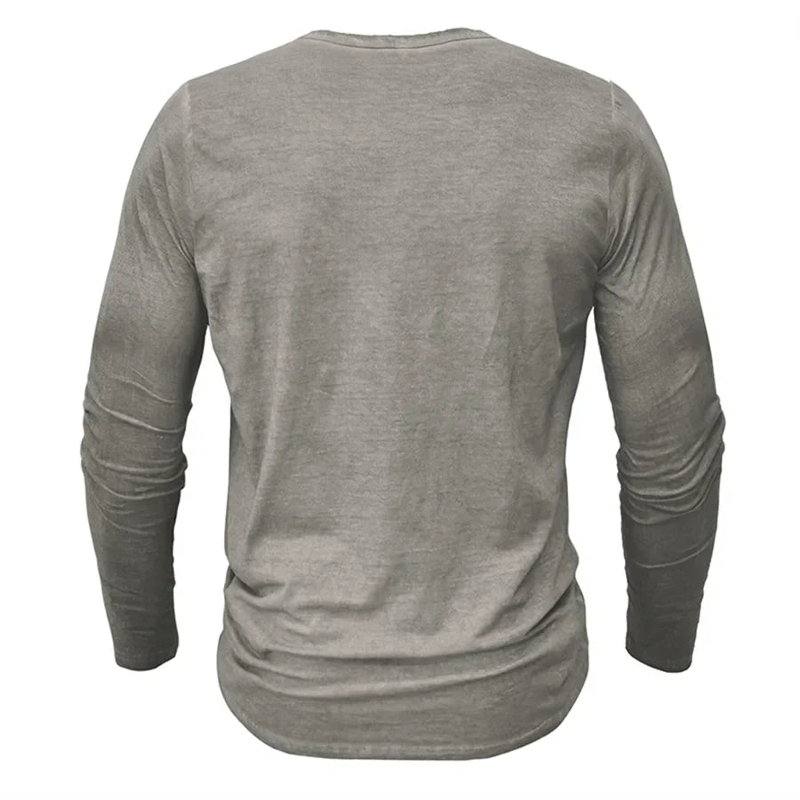 FREDDIE - LONG SLEEVE HENLEY SHIRT