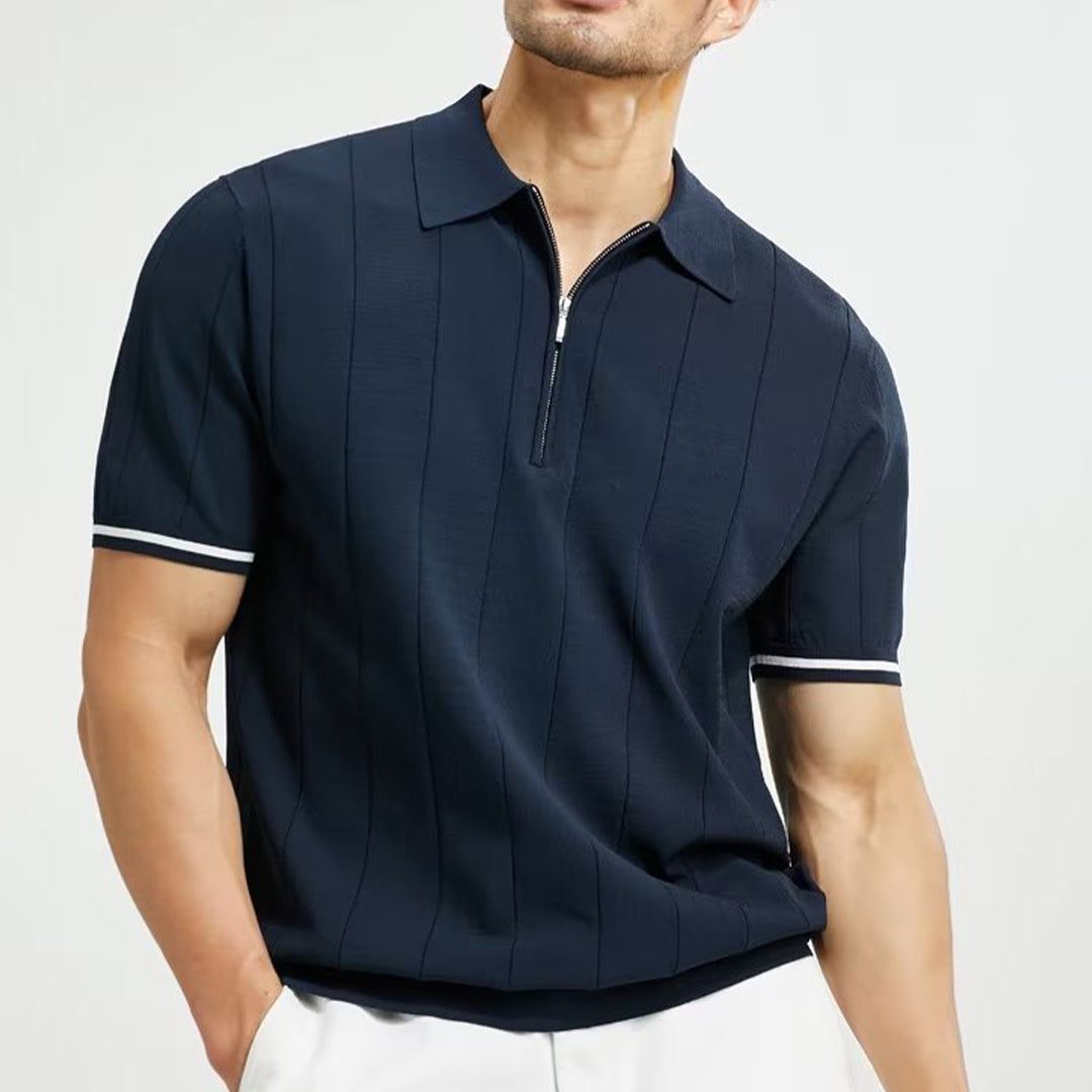 LUCAS - CLASSIC TEXTURED STRIPED POLO