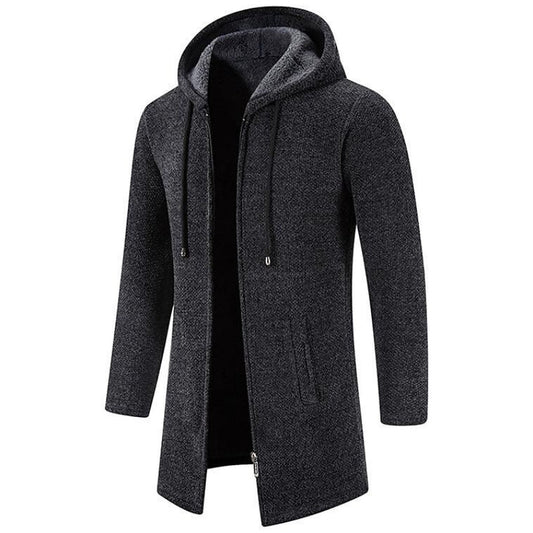 ALLAN - ZIPPER HOODED CARDIGAN